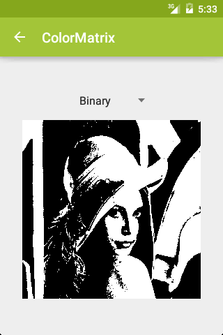 ColorMatrix: Binary