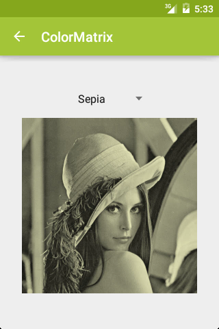 ColorMatrix: Sepia