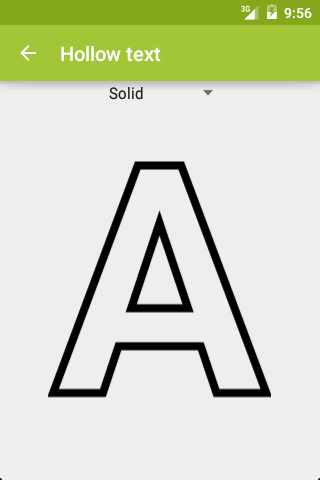 Hollow text