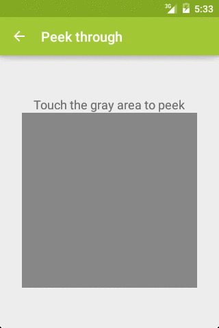 BitmapShader on touch area