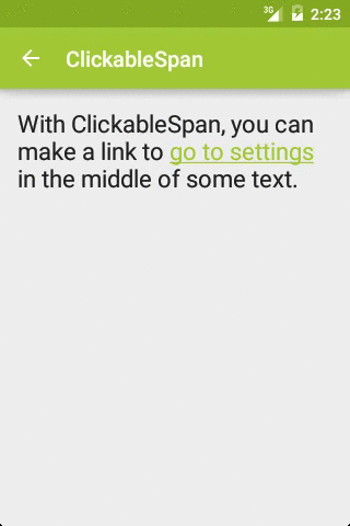 ClickableSpan