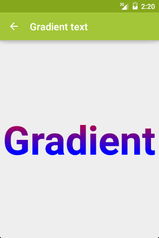 Text gradient
