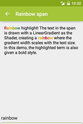 Rainbow span