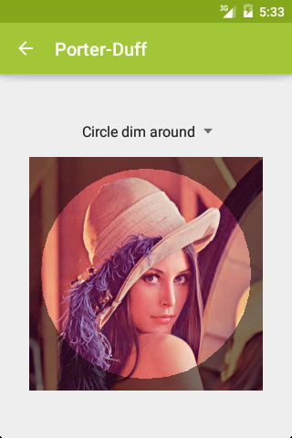 Circle dim around